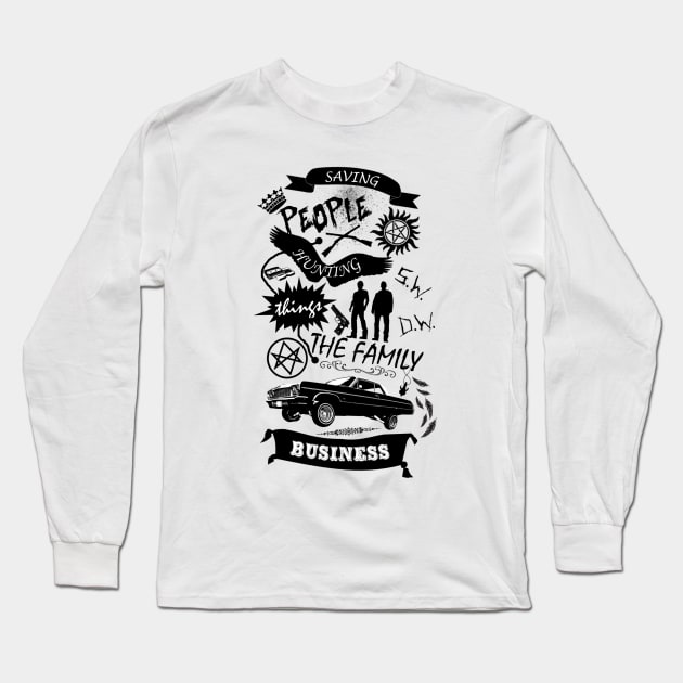 Fam Business I Long Sleeve T-Shirt by Winchestered